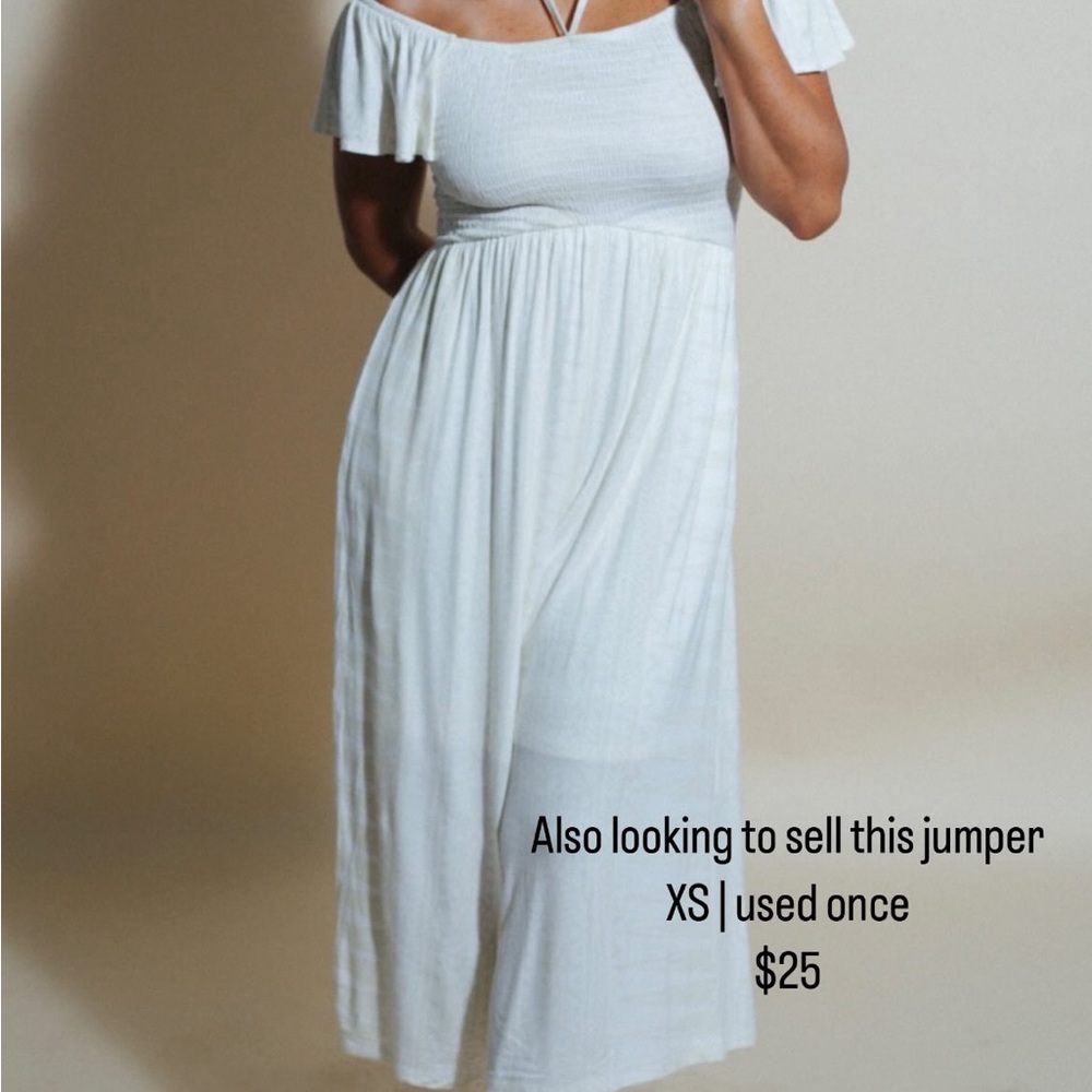 Brand :Tanoa Hawaii , Elegant Off-Shoulder White Dress